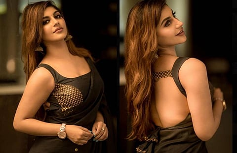 நயன்தாரா பாடலுக்கு சேலையில் உச்சகட்ட கிளாமர் போஸ்களை காட்டிய யாஷிகா..! இணையத்தில் வைரலான வீடியோ