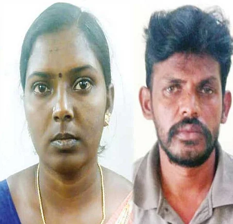 கணவனை கழுத்தை நெறித்து கொன்ற மனைவி...! கள்ளக்காதலனுடன் அதிரடி கைது!!