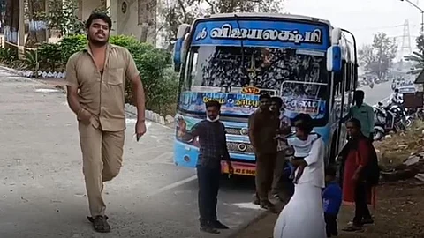 ஓட்டின் முக்கியத்துவம்... பயணிகளிடம் 10 நிமிடம் பெர்மிஷன் கேட்டு.. ஒட்டு போட்டு வந்த பஸ் டிரைவர்