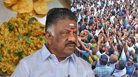'உள்ளே' ஓ.பி.எஸ்.சிடம் விசாரணை.. 'வெளியே' ஆதரவாளர்களுக்கு சுடசுட சாம்பார் சாதம்..!