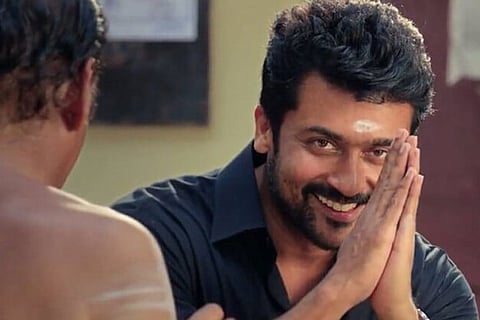 ’காளையை ‘ கையில் பிடித்துக்கொண்டு புத்தாண்டு வாழ்த்து சொன்ன சூர்யா..! வைரலாகும் வீடியோ