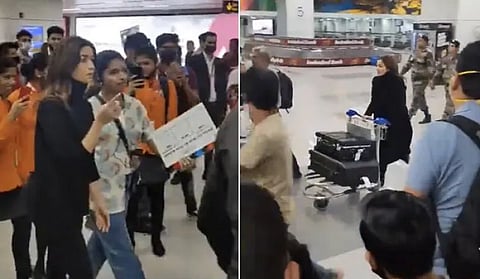 விமான நிலையத்தில் லக்கேஜ் டிராலியுடன் ஓடிய ஆலியா பட் - இணையத்தில் வைரலாகும் வீடியோ!