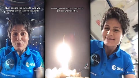 முதன்முறையாக விண்வெளியில் டிக்டாக்.. இணையத்தை கலக்கி வரும் வீடியோ.. இதோ!!