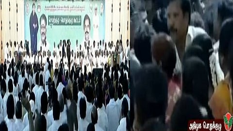 ஸ்ரீ வாரு மண்டபத்திற்கு சென்றடைந்தார் ஓ.பன்னீர்செல்வம்.. ஓ.பி.எஸ். வருகையின் போது இ.பி.எஸ். வாழ்க என முழக்கம்!!