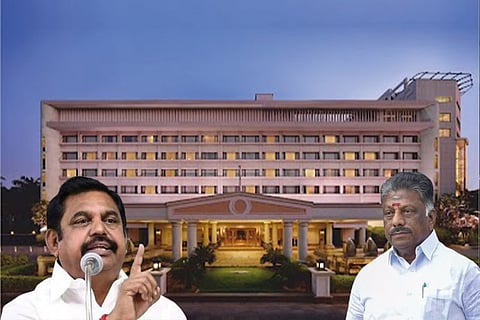 சென்னை அடையாறு கிரவுண்ட் பிளாசா நட்சத்திர விடுதியில் அதிமுக எம்.எல்.ஏ.க்கள் கூட்டம்!!