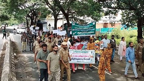 உலக புலிகள் தினக் கொண்டாட்டம்; பொள்ளாச்சியில் நடந்த விழிப்புணர்வு பேரணி