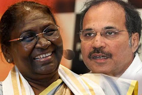 குடியரசுத் தலைவர் திரெளபதி முர்மு குறித்து அவதூறு பேச்சு.. வாய் தவறி பேசிவிட்டதாக ஆதிர் ரஞ்சன் செளத்ரி விளக்கம்!!