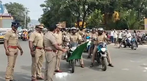 இருசக்கர வாகன பேரணியில் போதைப்பொருள் தடுப்பு விழிப்புணர்வு!!!