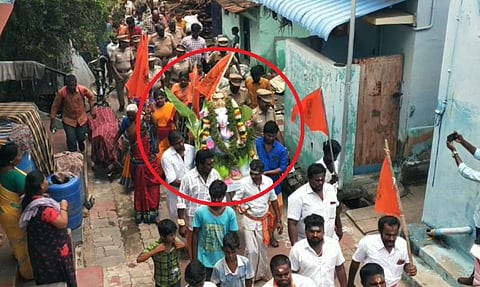 தடை மீறி வைத்த விநாயகரை தண்ணீரில் கரைத்த போலீசார்!!!