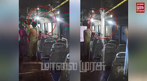 அடடா மழடா... அடமழடா. பேருந்துக்குள் கொட்டிய அருவி...