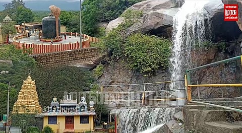 தொடர்மழையால் வெறிச்சோடிக் காணப்பட்ட ஜலகாம்பாறை நீர்வீழ்ச்சி...