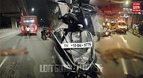 பேருந்தில் சிக்கி, தலை நசுங்கி... உயிரிழந்த பதற வைக்கும் சம்பவம்...