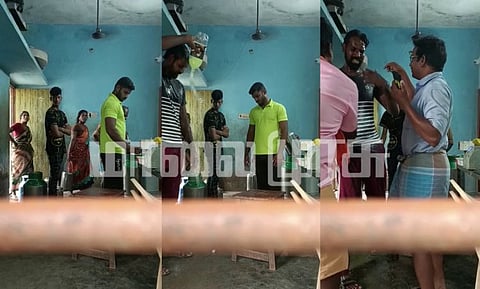 பால்வியாபாரி தீக்குளிக்க முயற்சி... வீடியோ வைரலானதால் பரபரப்பு...