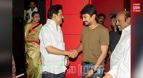 மகனின் “கலகத்தலைவன்” படத்தைப் பார்த்து வாழ்த்திய முதலமைச்சர்...