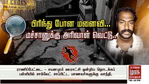 பிரிந்து போன மனைவி... மச்சானுக்கு அரிவாள் வெட்டு..
