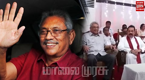 பல சர்ச்சைகளுக்குப் பின் முதல் முறை பொது நிகழ்வில் கலந்து கொண்ட ராஜபக்சே...