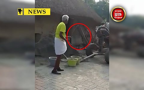தஞ்சை : இளைஞர்களை அரிவாளால் வெட்டிய முதியவர்...! சமூகவலைதளங்களில் வைரலான வீடியோ..!