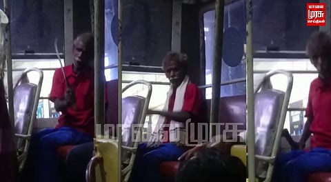 பஸ் டிரைவரை அரிவாள் வைத்து மிரட்டியதால் பரபரப்பு...