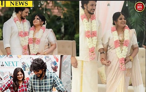 "டும் டும் டும்"....காதல் ஜோடிக்கு எளிமையான முறையில் நடந்து முடிந்த திருமணம்...