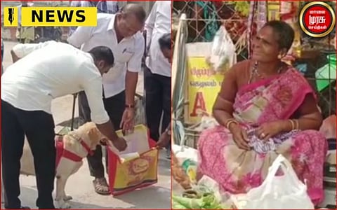 பெண் ஒருவரை போலீஸ் மோப்பநாய் கவ்வி பிடித்த பரப்பரப்பு சம்பவம்...