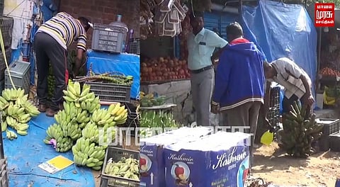 ரசாயனம் தெளித்து வாழைப்பழங்களை பழுக்க வைக்கும் அவலம்...