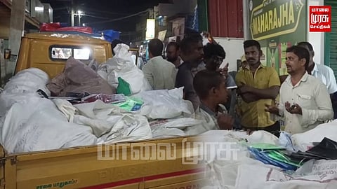 பிளாஸ்டிக் பைகள் பறிமுதல் செய்த போது ஒருவர் கைது...
