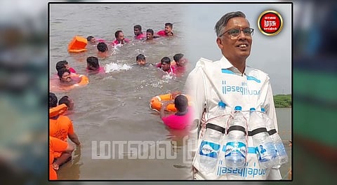 பேரிடர் கால முன்னெச்சரிக்கை... வாலண்டியர்களுக்கு நீச்சல் பயிற்சி...