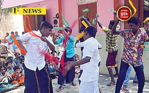 பள்ளி கல்வித்துறை சார்பில் நடத்தப்பட்ட கலைத்திருவிழா...! போட்டியில் கலந்துக்கொண்ட சீர்திருத்தப்பள்ளி மாணவர்கள்...!