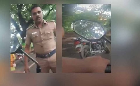 ஹெல்மெட் அணியாமல் சென்ற காவலர்...! வழக்கு பதிவு செய்த போலீசார்...!