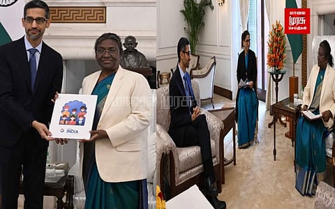 கூகுள் சி.இ.ஓ - குடியரசு தலைவர் சந்திப்பு...! என்ன காரணம்...?