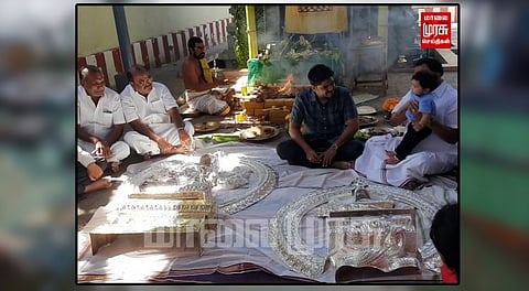 பெருமாள் கோயிலுக்கு 25 கிலோ வெள்ளி கவசம் நன்கொடை...