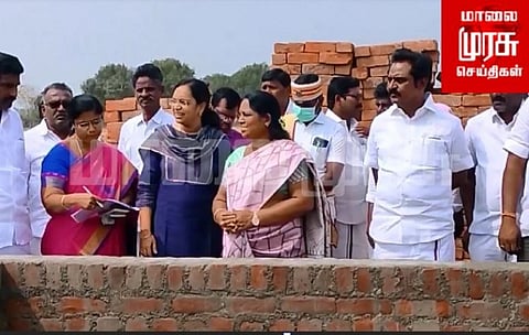பட்டியலின மக்களுக்கு கட்டும் வீடுகள் பணிகளில் அதிகப்படியான குளறுபடிகள் - சொர்ணா அக்காவாக மாறிய அலுவலர்