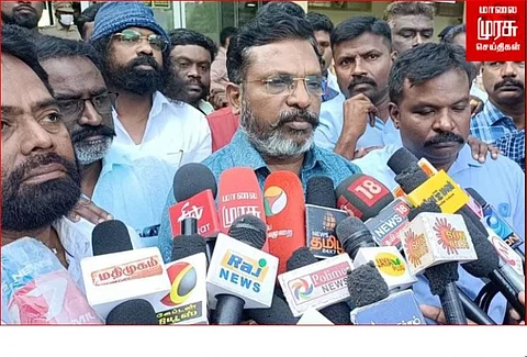 ஆளுநர் பதவியை ராஜினாமா செய்துவிட்டு...திருமாவளவன் ஆவேசம்!