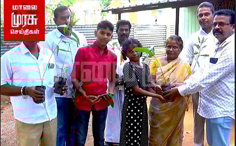 மக்கள் மீது அக்கறை காட்டும் ஓய்வு பெற்ற ராணுவ அதிகாரி - 500 மரக்கன்றுகள்