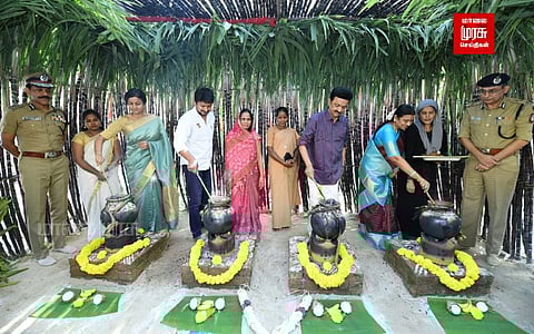 களைகட்டிய ஆயுதப்படை காவலர்களின் பொங்கல் கொண்டாட்டம்...