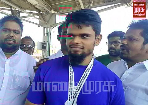 பதக்கம் வென்ற வீரருக்கு சால்வை மரியாதை செய்த குமரி மக்கள்...