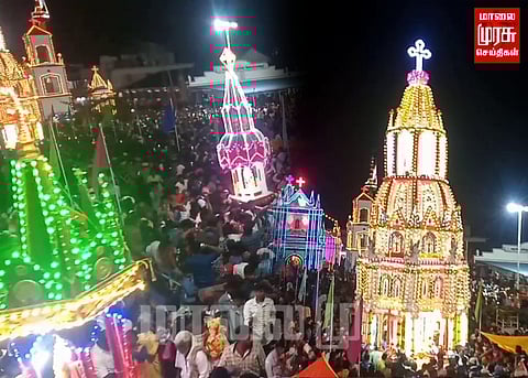 சீர்வரிசையுடன் விமர்சியாக நடந்த தேர்பவனி...