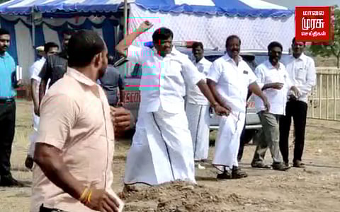 தொண்டர் மீது கல்லெறிந்த பால்வளத்துறை அமைச்சர் நாசர்....காரணம் என்ன?