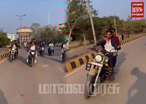 பைக் சாகசம் விபத்தில் முடிந்த பரிதாபம்...