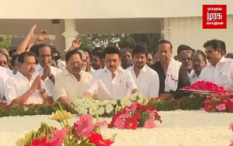 அண்ணா நினைவுதினம்.... நினைவிடத்தில் முதலமைச்சர் அஞ்சலி!!!