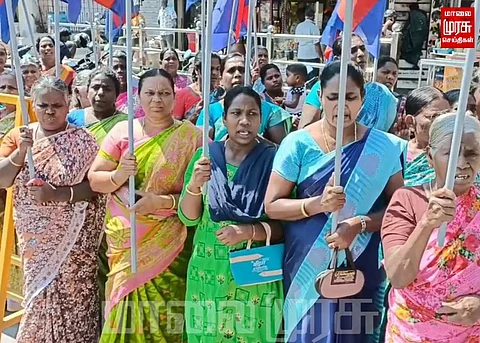 சுடுகாட்டை அபகரிக்கும் முயற்சியில் கைவிடுமாறு மக்கள் ஆர்ப்பாட்டம்...