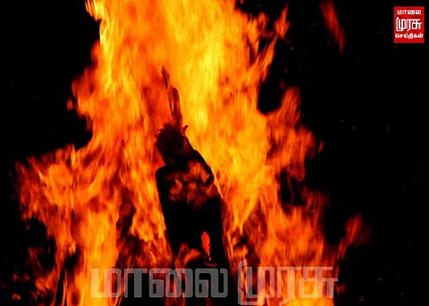 காதலர் தினத்திற்கு மெரினா அழைத்துச் செல்லாததால் தீக்குளித்த மனைவி...