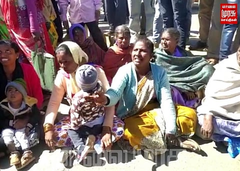 வீடுகளை காலி செய்ய மறுத்து மறியல்...