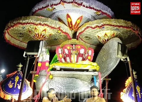 வெள்ளி மயில் வாகனத்தில் எழுந்தருளிய முருகப் பெருமான்...