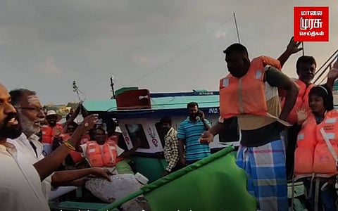 இந்தியா - இலங்கை நல்லுறவை மேம்படுத்தும் விழா...கச்சத்தீவுக்கு புறப்பட்ட முதல் படகு!