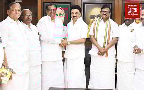 முதலமைச்சர் மு.க.ஸ்டாலினை நேரில் சந்தித்தார் ஈ.வி.கே.எஸ். இளங்கோவன்...!