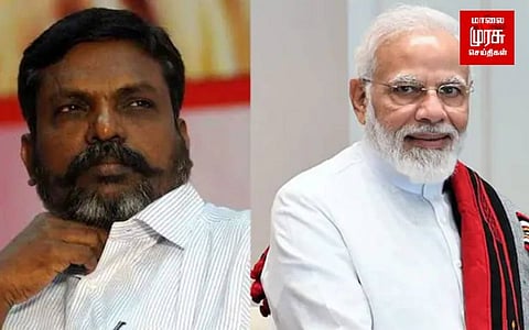 வடமாநில தொழிலாளர்களை விட்டுவிட்டு, பிரதமர் மோடிக்கு எதிராக போராடுவதே சரியாக இருக்கும் - திருமாவளவன் !