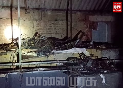 தியேட்டரில் ஏற்பட்ட திடீர் தீ விபத்தால் ரூ.40 லட்சம் பொருட்கள் சேதம்...