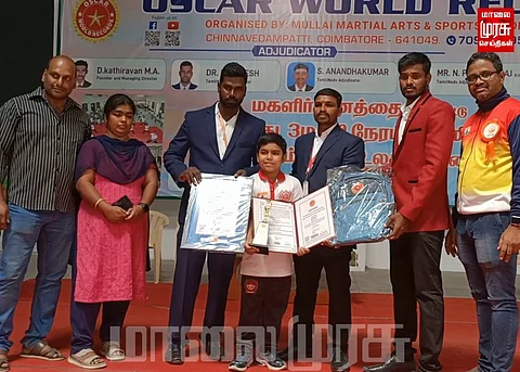 பாரம்பரிய கலைகளில் ஆஸ்கார் உலக சாதனை படைத்த கோவை மாணவர்கள்...