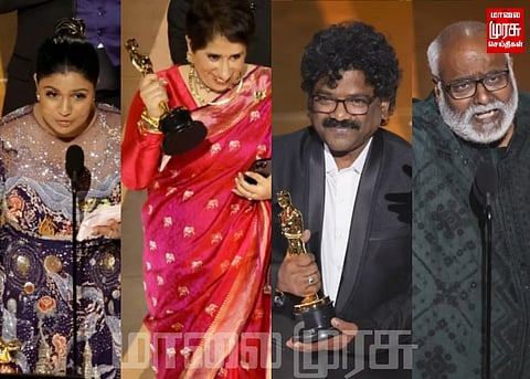 இந்தியாவிற்கு இரண்டு ஆஸ்கார்கள்... மேடையை அலங்கரித்த இந்திய படங்கள்...